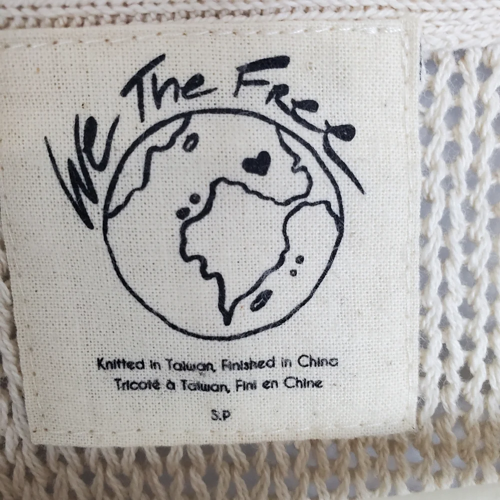 Free People We The Free Firefly Knit Tunic Top Sweater Size Small Cream